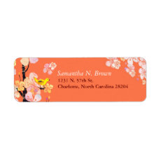 Sakura Bird Address Label label