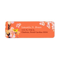 Sakura Bird Address Label label