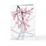 greeting, card, sakura, cherry, invitation, spa,