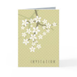 greeting, card, sakura, cherry, invitation, spa,