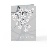 greeting, card, sakura, cherry, invitation, spa,
