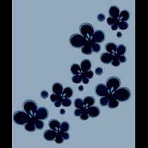 sakura blue 1 t-shirts