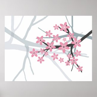 Sakura Branch Original Canvas Print print