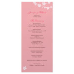 Sakura Branch Silhouette Wedding Program Full Color Rack Card
