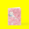 Sakura Fairy Cat notecard