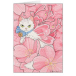 Sakura Fairy Cat notecard
