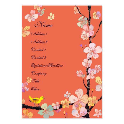 Sakura Florists Business Cards (front side)