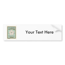 Sakura Flowers Vintage Japanese Silk Label Bumper Stickers