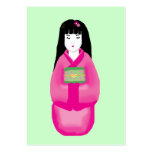 sakura girl business card template