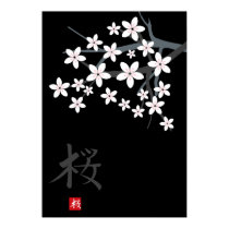 Sakura Hieroglyph Print