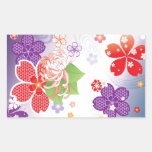 Sakura Kiomono - Japanese Design Rectangular Sticker