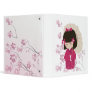Sakura Kokeshi Doll 3 Ring Binder