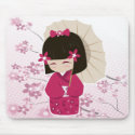 Sakura Kokeshi Doll mousepads