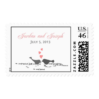 Sakura Love Birds for Jake Postage Stamps