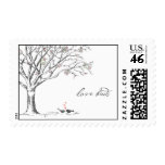 Sakura Love Birds Stamps