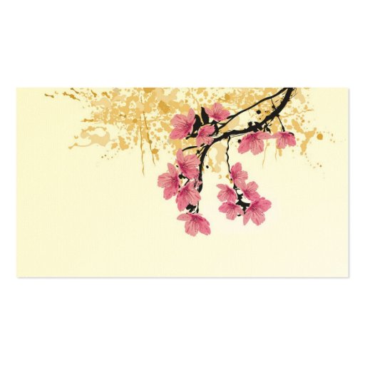 Sakura Profile Card Business Card Templates (front side)
