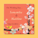Sakura Save the Date Wedding Invitation magnets