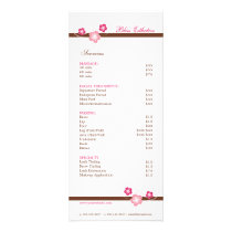Sakura Spa Menu Template Full Color Rack Card