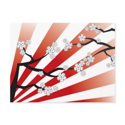 Sakura Sunrise Blank / Gift / Postcard by fat_fa_tin