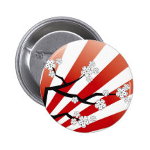 Sakura Sunrise White Cherry Blossoms Flowers Zen Pin