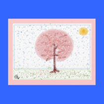 Sakura Tree Postcard postcards