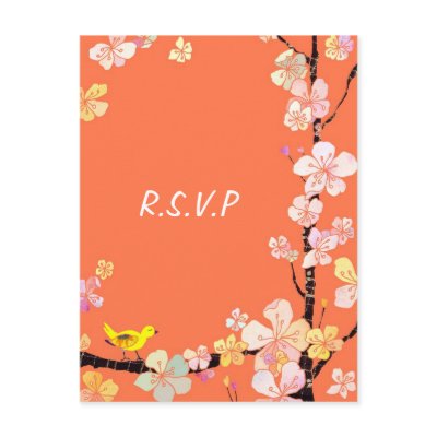 Sakura: Wedding RSVP Postcards