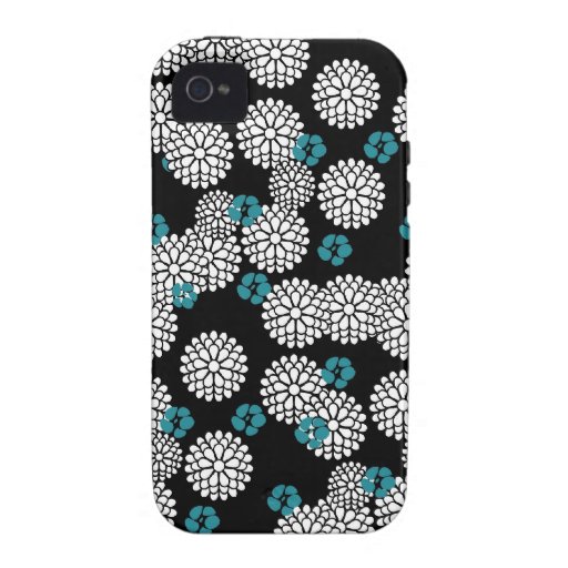 Sakura white black & tiffany blue iPhone case skin iPhone 4/4S Case