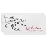 Sakuras Black Cherry Blossoms Gift Certificate Full Color Rack Card