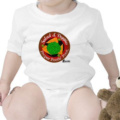 Salad and Vegetables vs Meat Baby Bodysuits