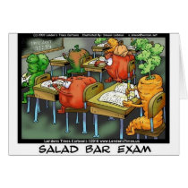 Salad Bar Exam Funny Gifts Tees Mugs & More cards