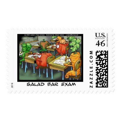 Salad Bar Exam Funny Lawyer Gifts & Collectibles Postage Stamp by beardiethor123