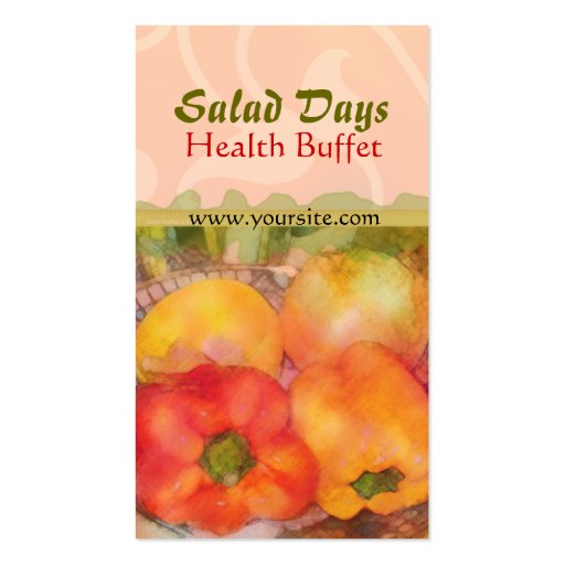Salad Days Health Buffet Business Card (front side)