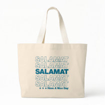 Salamat “Thank You” Grocery Bag Design - Blue by visualnewbie Salamat “Thank You” Grocery Bag Design - Blue