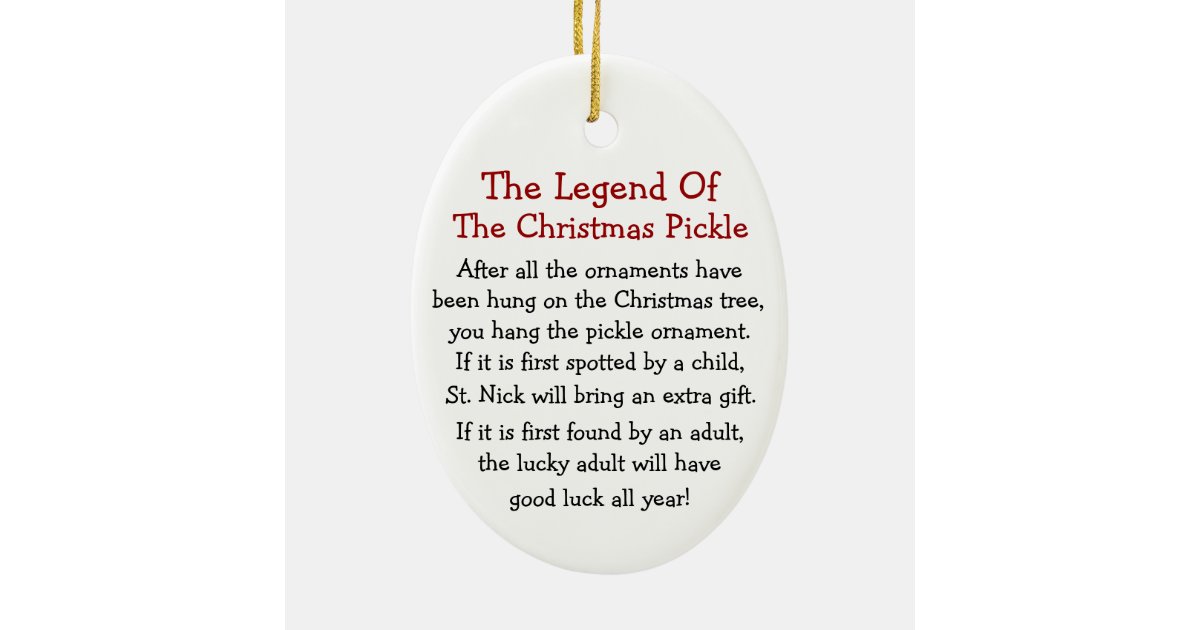 sale christmas pickle legend ceramic ornament zazzle sale christmas pickle legend ceramic ornament zazzle