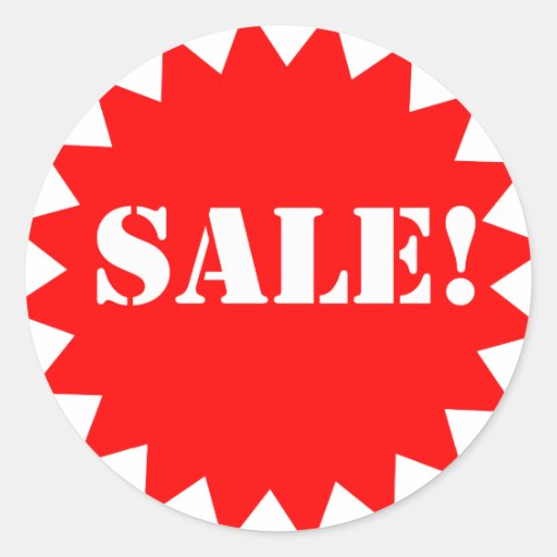 Sale round stickers Zazzle