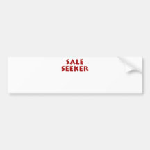 Sale Seeker Bumper Sticker