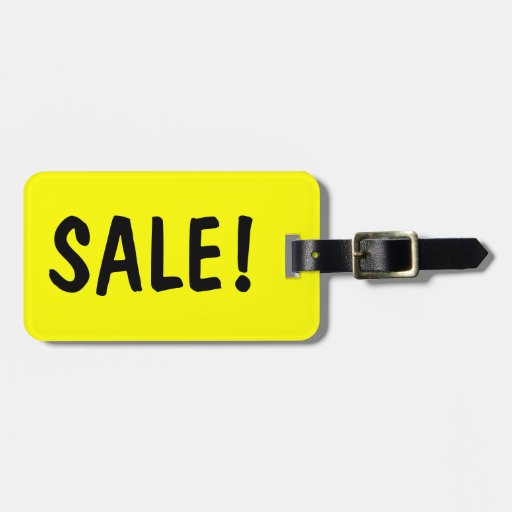 Sale sign luggage tag for bag and suitcase | Zazzle