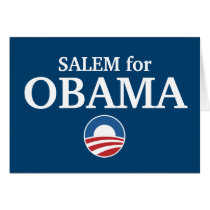 SALEM for Obama custom your city personalized Greeting Cards