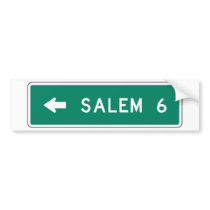 Salem Highway Sign Bumper Stickers