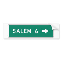 Salem Highway Sign Bumper Stickers