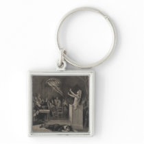 Salem Witch Trial Illustration Keychains