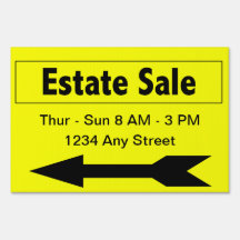 Sales Booster Estate Sale Yard Sign