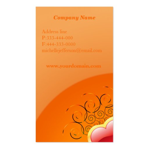 Sales Manager Business Cards (back side)