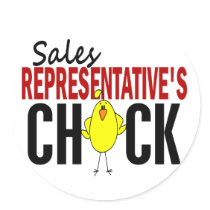 Sales Representative's Chick stickers by professiongifts Sales Representative's Chick stickers