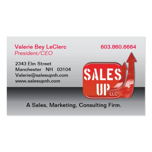 Sales Up Business Card (front side)