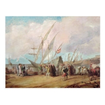 Salida de Cristóbal Colón de Palos Postal