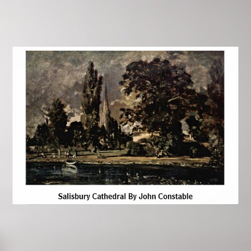 Salisbury Cathedral By John Constable Print