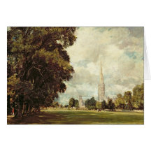 Salisbury Cathedral from Lower Marsh Close, 1820 Cards