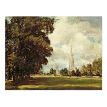 Salisbury Cathedral from Lower Marsh Close, 1820 Post Cards