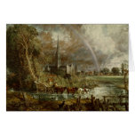 Salisbury Cathedral From the Meadows, 1831 Greeting Cards